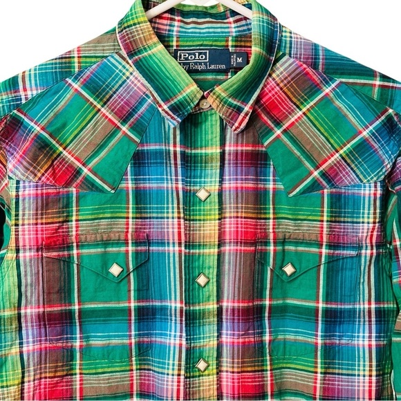 Polo by Ralph Lauren Men's Green Plaid Shirt Size M - Picture 2 of 7